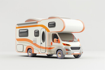 Naklejka premium キャンピングカー 白背景
