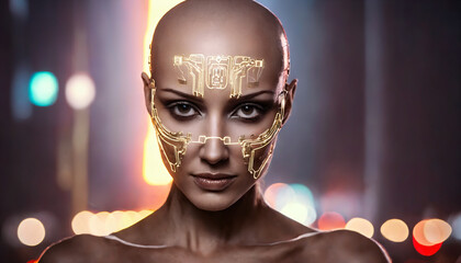 futuristic female cyborg