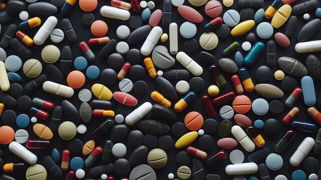 fondo sobre píldoras y pastillas 