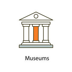 Museum Icon. Vector Icon Design