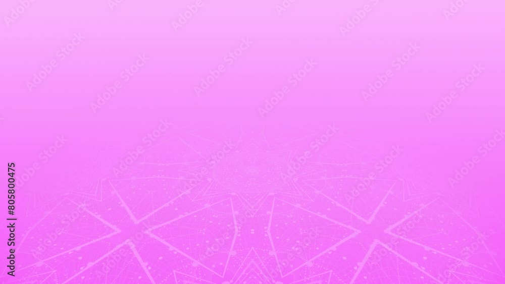 Poster pink color 3d empty space with kaleidoscopic pattern floor geometrical clean background