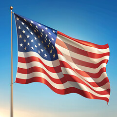 Obraz premium Background of shiny united states flag 