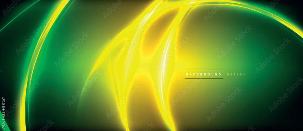 Aufkleber A closeup shot of a green and yellow glowing circle on a dark background, resembling an astronomical object. The macro photography captures the intricate details, creating a mesmerizing art piece