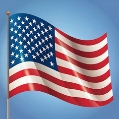 Fototapeta premium Background of shiny united states flag 