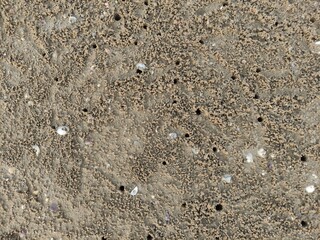 brown sandy soil texture on the beach