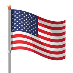 Fototapeta premium Background of shiny united states flag 