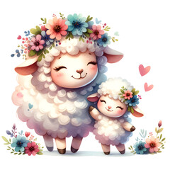 Mother and Baby Animals Clipart, Mother’s day