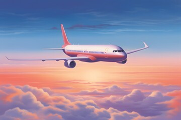 Obraz premium airplane in the clouds