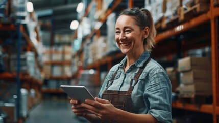 A Smiling Warehouse Employee