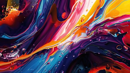 Title: Abstract Colorful Background with Splashes