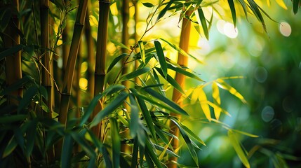 green bamboo forest