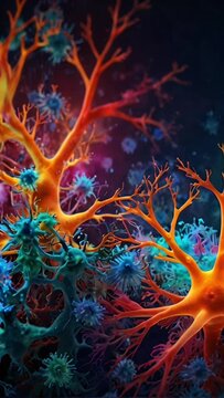 Braincells in vibrant colors