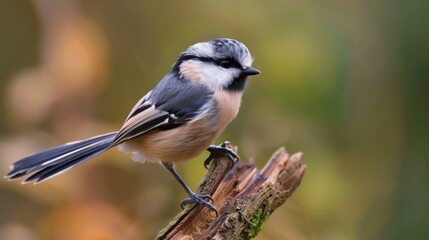 Bird perched on flowering branches