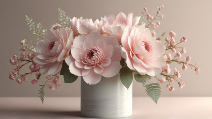 blooming beautiful pink flower isolated on white background

