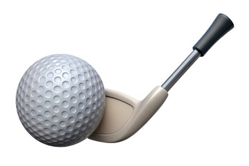 Golf ball and club 3D Icon