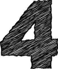 Sketch English font vector shape