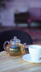 teapot and cup