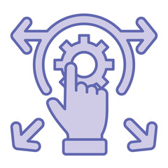 Decision Support  Icon blue