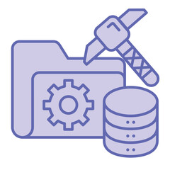 Data Mining  Icon blue