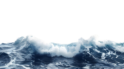 An ocean wave isolated on transparent background
