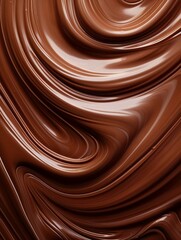 Closeup of chocolate texture in macro world, rich and creamy swirls, eyelevel view , super detailed
