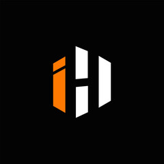 IH set ,IH logo. I H design. White IH letter. IH, I H letter logo design. Initial letter IH letter logo set, linked circle uppercase monogram logo. I H letter logo vector design. 