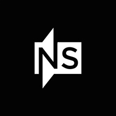 NS set ,NS logo. N S design. White NS letter. NS, N S letter logo design. Initial letter NS letter logo set, linked circle uppercase monogram logo. N S letter logo vector design. 