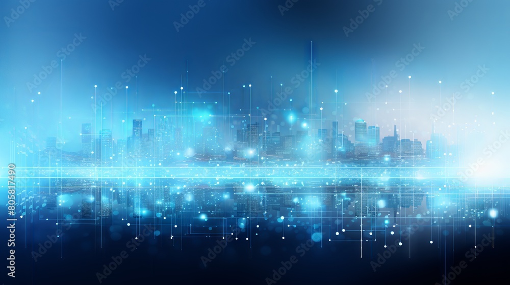 Poster modern business technology network banner background with abstract geometric patterns and digital co