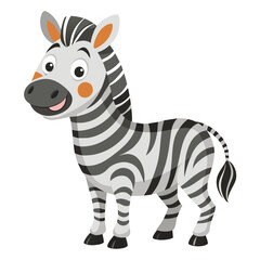 zebra cartoon isolated on white