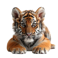Fototapeta premium Baby Tiger isolated on a transparent background