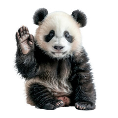 Obraz premium Panda isolated on a transparent background