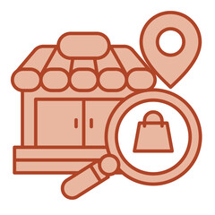 Market Research  Icon brown