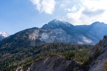 Monte Toc, a mountain in the Carnic Prealps which became sadly famous for the Vajont disaster on 9 October 1963