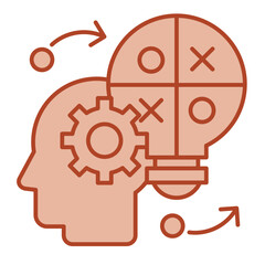 Strategic Thinking  Icon brown