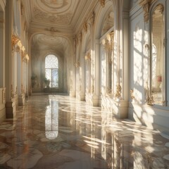 Interior of the royal palace of Schonbrunn, Vienna, Austria