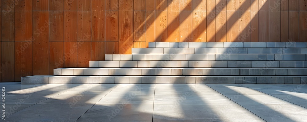 Poster dramatic architectural shadows casting captivating abstract patterns on modern building exteriors
