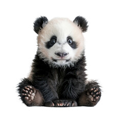 Naklejka premium Panda isolated on a transparent background
