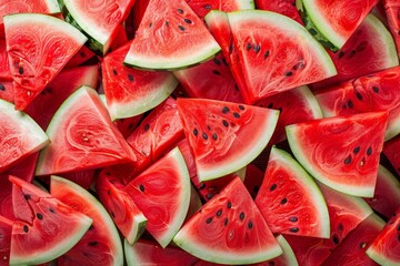 A Juicy Feast: A Sea of Sliced Watermelon