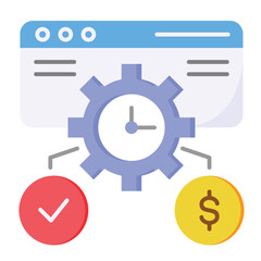 Performance Metrics Icon flat color
