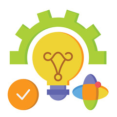 Innovation Ideas  Icon flat color
