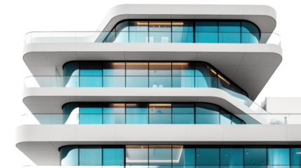 Luxury apartment architectural isolated on a transparent background