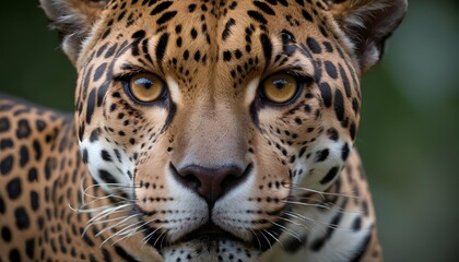 A Close Up Of A Jaguars Intense Focused Gaze