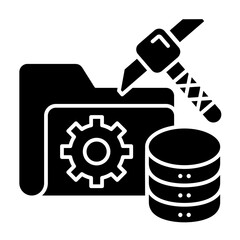 Data Mining  Icon glyph