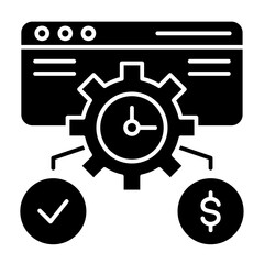 Obraz premium Performance Metrics Icon glyph