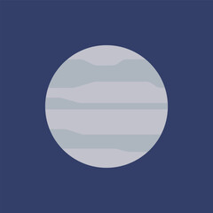 Planet mercury vector simple illustration. Illustration for solar system planet.