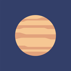 Planet pluton vector simple illustration. Illustration for solar system planet.