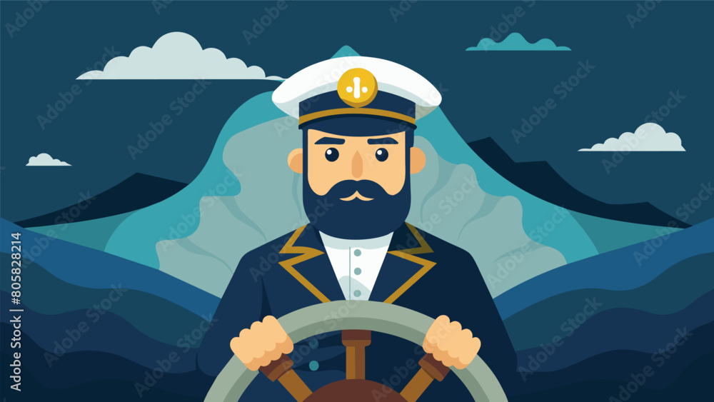 Poster despite the unpredictable nature of the ocean the stoic captain navigates the ship of life with unwa