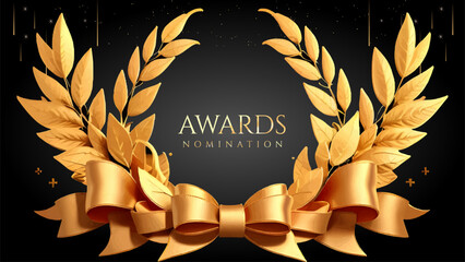 Golden Laurel Wreath Winner Award Nomination. Prestigious Recognition in Luxury 3D Design Concept and Abstract Corporate Elegance.