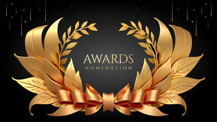 Golden Laurel Wreath Winner Award Nomination. Prestigious Recognition in Luxury 3D Design Concept and Abstract Corporate Elegance.