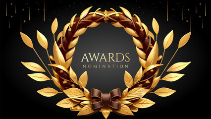 Golden Laurel Wreath Winner Award Nomination. Prestigious Recognition in Luxury 3D Design Concept and Abstract Corporate Elegance.